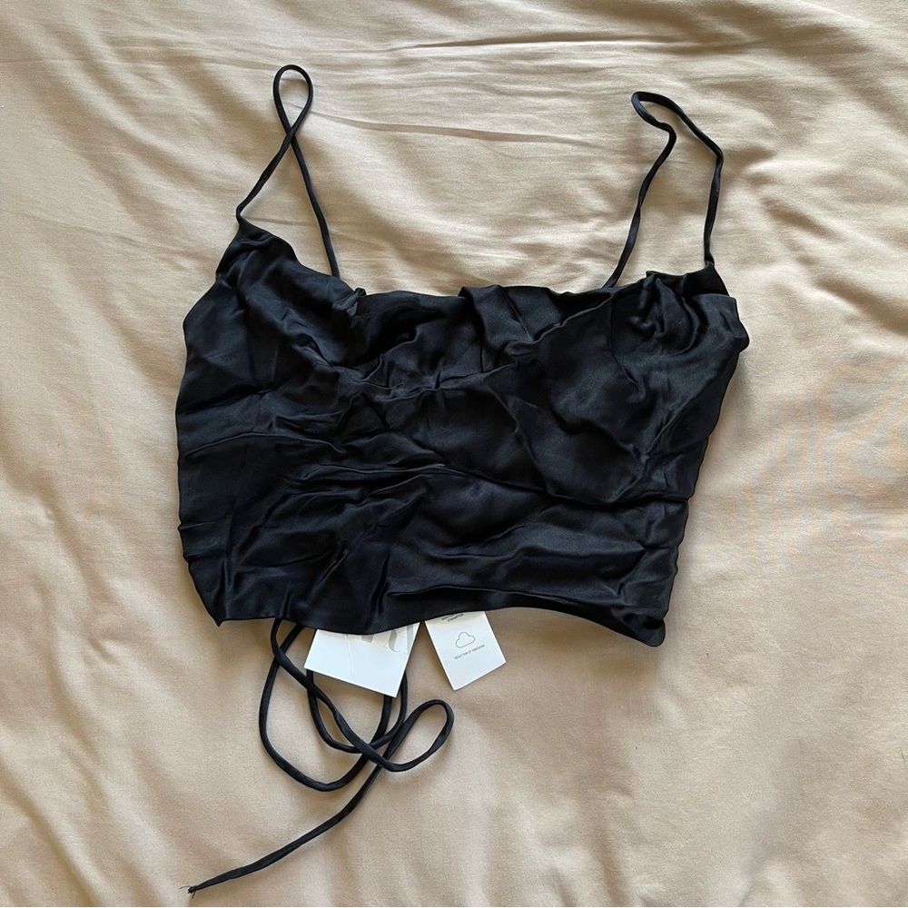 NWT Zara Strappy Satin Tank Top